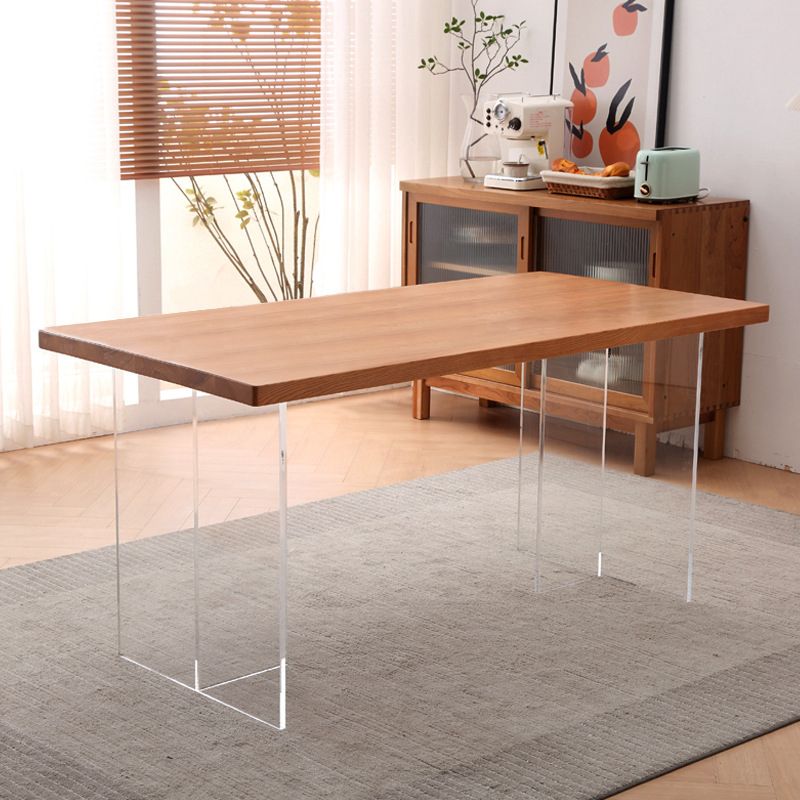 Rectangle Dining Room Table Solid Wood Dining Table for Dining Room Clearhalo 'Dining Tables & Seating' 'Dining Tables' 'dining_table' 'furn' 'furn_dining_table' 'Furniture' 'Kitchen & Dining Furniture' 1200x1200_2955fa3b-9723-4e45-aa74-071568fa6fb5