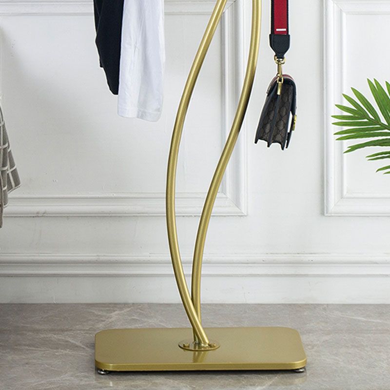 Modern Hall Tree Metal Entry Hall Tree with Hooks Coat Hanger Clearhalo 'Entry & Mudroom Furniture' 'furn' 'furn_hall_tree_coat_racks' 'Furniture' 'Hall Trees & Coat Racks' 'hall_tree_coat_racks' 1200x1200_2956cbef-2e30-480b-b81e-1ef9fbcf12e0