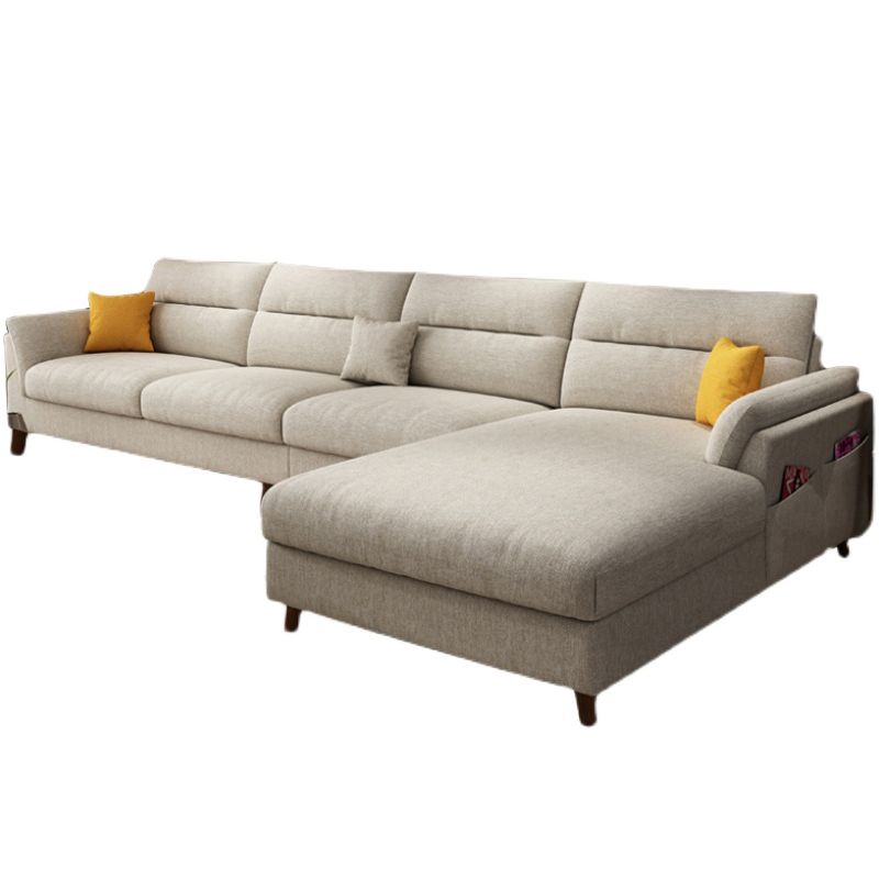 Pillowed Back Cushions Sofa and Chaise 4-Seat Sectional with Storage Clearhalo 'furn' 'furn_sectionals' 'Furniture' 'furniture_sectionals' 'kitchen' 'kitchen_sectionals' 'Living Room Furniture' 'Sectionals' 1200x1200_29577301-443b-4dfa-b7d0-cf4694d78a81