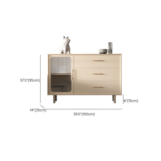 3-Drawer Sideboard Buffet Stone e Server in legno ingegnerizzato
