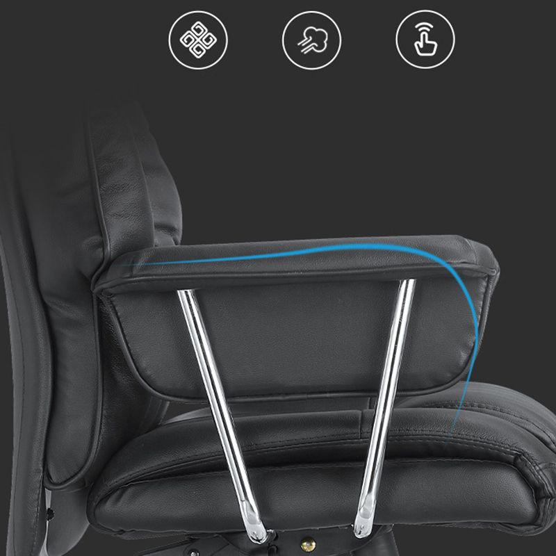 Silla de brazo contemporáneo altura de asiento ajustable negro silla de oficina