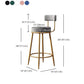Glam Metal Upholstered Bar Stool Bristol Barstool with Iron Legs and Low Back Clearhalo 'Bar Furniture' 'Bar Stools' 'bar_stools' 'furn' 'furn_bar_stools' 'furniture_bar_stools' 'Kitchen & Dining Furniture' 'kitchen&dining_furn' 'kitchen' 'kitchen_furn' Furniture' 1200x1200_2958ce6c-f3ee-4a02-a262-a4775f0d3e57
