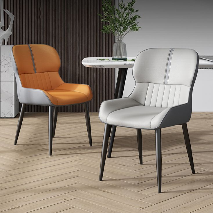 Industrial Style Parsons Chair Kitchen Armless Dining Chairs with Metal Legs Clearhalo ' kitchen&dining_furn' 'Dining Chairs' 'Dining Tables & Seating' 'dining_chair' 'furn' 'furn_dining_chair' 'Furniture' 'furniture_dining_chair' 'Kitchen & Dining Furniture' 'kitchen' 1200x1200_2959d1c5-b658-4dd0-a216-20f0d3fb4980