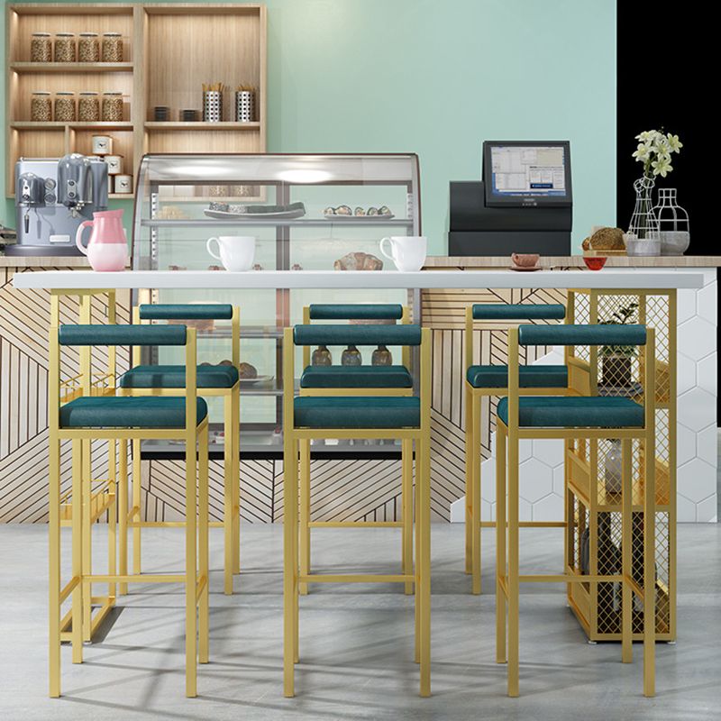 Glam Style Pub Table with Metal Base Rectangle Solid Wood Top Bar Table Clearhalo 'Bar Furniture' 'Bar Tables' 'bar_tables' 'furn' 'furn_bar_tables' 'Furniture' 'Kitchen & Dining Furniture' 1200x1200_295a06bc-4ff0-4cb6-b781-4090a8117710