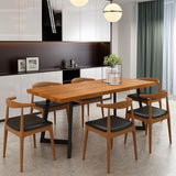 Industriekiefern Holz Esstisch Set 1/2/5/7 Stücke Braunes Esse