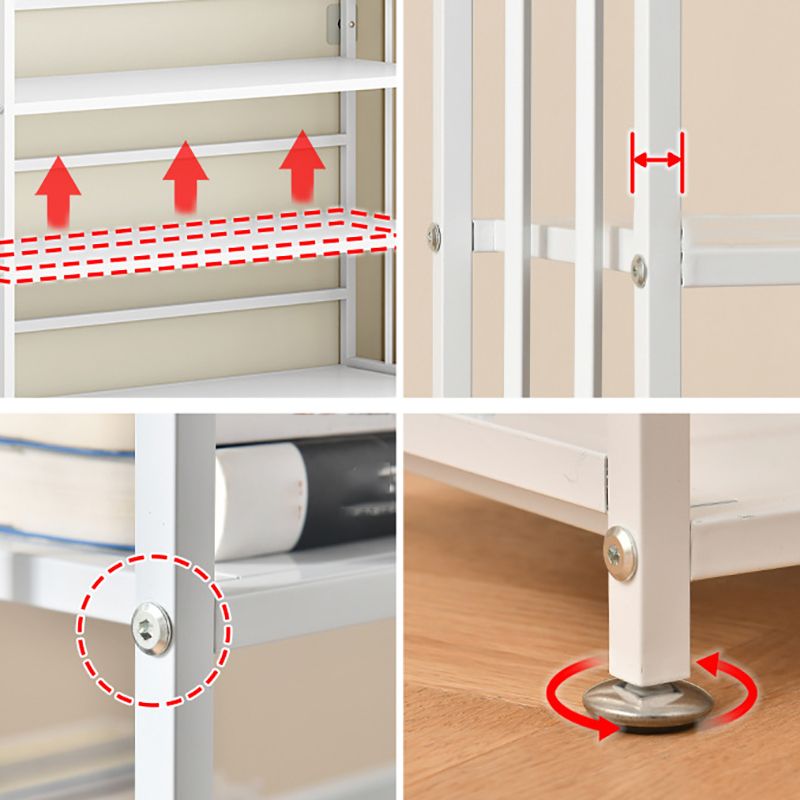 垂直長方形の本棚メタル9.8 "広いオープンブックケースブックシェルフコンテンポラリー