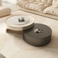 Set tavolino moderno Tavolino rotondo in legno con 2 cassetti