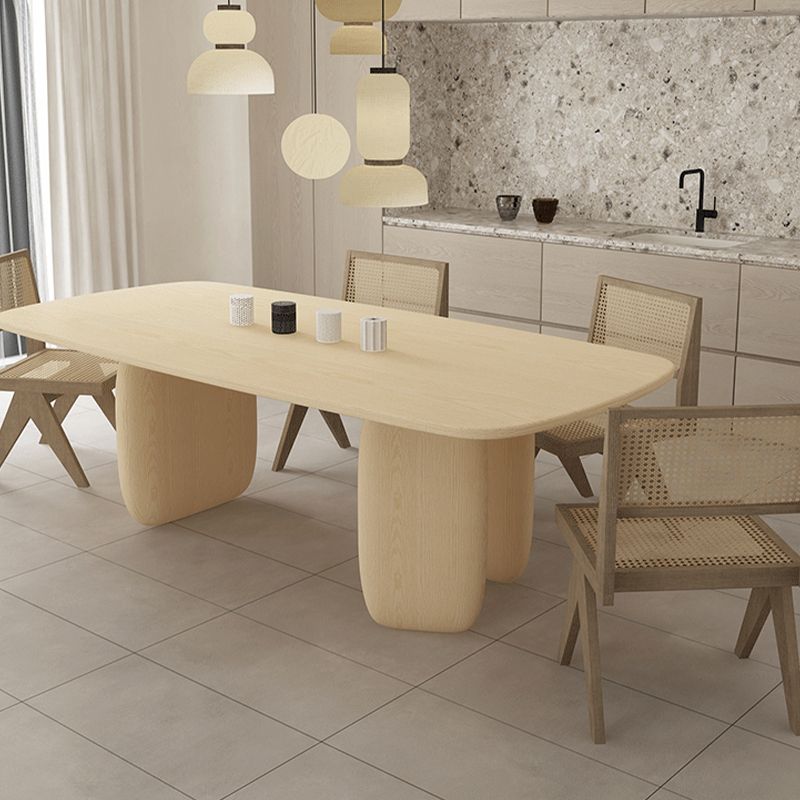 Pine Solid Wood Tripod Dining Table Modern Rectangle Dining Room Kitchen Home Furniture Clearhalo 'Dining Tables & Seating' 'Dining Tables' 'dining_table' 'furn' 'furn_dining_table' 'Furniture' 'furniture_dining_table' 'Kitchen & Dining Furniture' 'kitchen' 'kitchen_dining_table' 1200x1200_295a954d-280b-4c15-93f3-e1b493ed6f35
