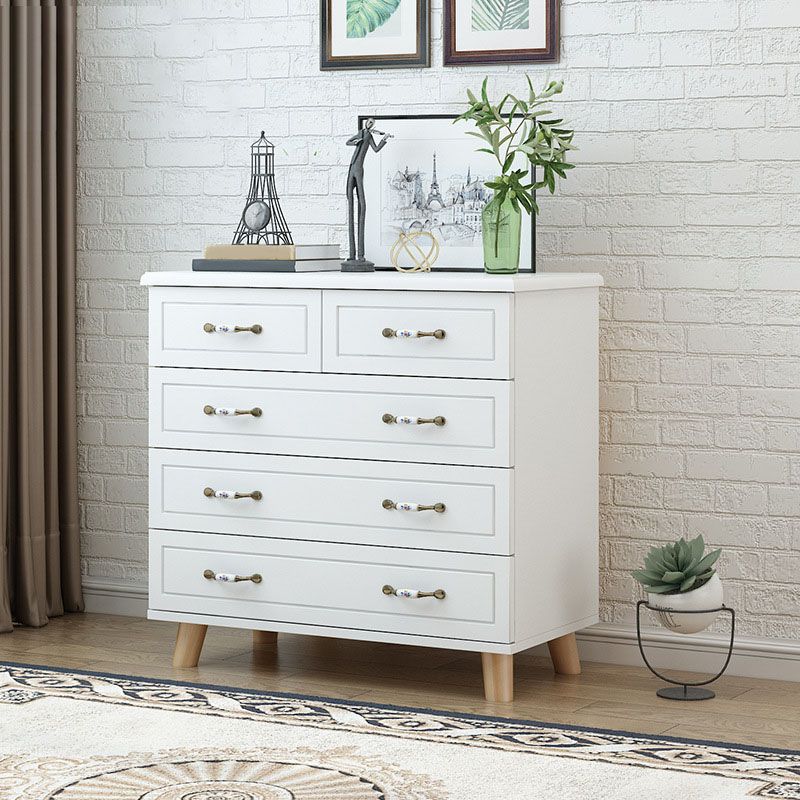 16 "D White / Green Rangement Coffre Artificial Wood Storage Chéteur Chéteur avec tiroirs