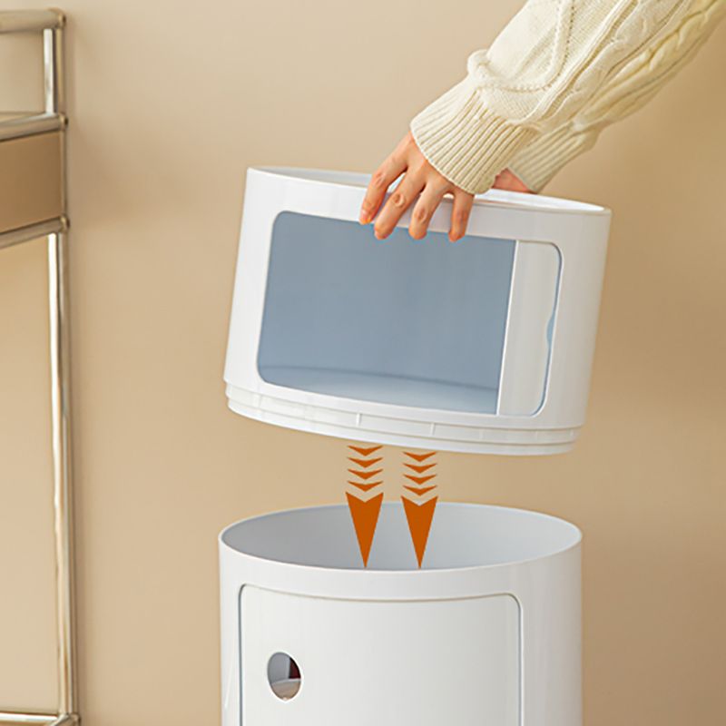 Mesa de noche de plástico derecha del gabinete de cama moderno para el dormitorio