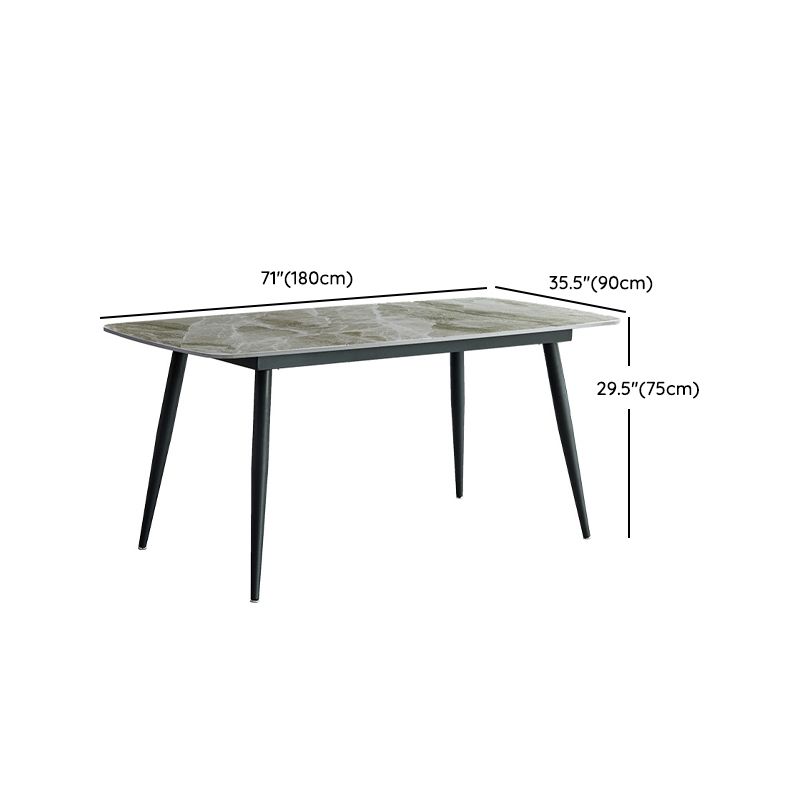 1/2/5/7 stuks rechthoek eetgelegenheidset moderne sintered stenen top dinette tafel set