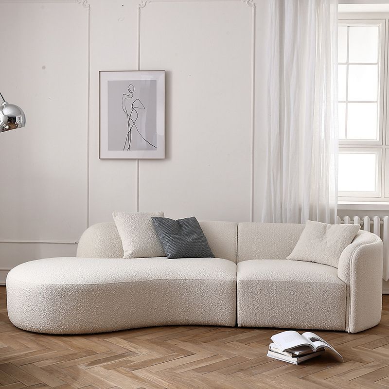 Fabric Scandinavian Curved Sectional 27.55" High Sectional Sofa Clearhalo 'furn' 'furn_sectionals' 'Furniture' 'Living Room Furniture' 'Sectionals' 1200x1200_29614c59-4ffb-4b9d-b998-d9b813043333