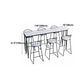 White Modern Style Rectangle Bar Table in Faux Marble and Metal Bar Table, Only Table Clearhalo 'Bar Furniture' 'Bar Tables' 'bar_tables' 'furn' 'furn_bar_tables' 'Furniture' 'furniture_bar_tables' 'Kitchen & Dining Furniture' 1200x1200_29619d3a-7516-47b2-bad1-cfe814b12f67