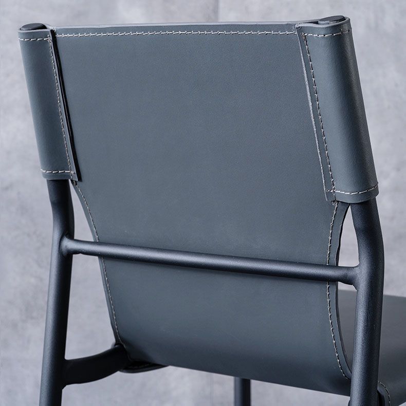 Home Armless Dining Chairs Leather Side Chairs with Metal Legs (Set of 2) Clearhalo ' kitchen&dining_furn' 'Dining Chairs' 'Dining Tables & Seating' 'dining_chair' 'furn' 'furn_dining_chair' 'Furniture' 'furniture_dining_chair' 'Kitchen & Dining Furniture' 'kitchen' 1200x1200_296215a6-47f0-4f79-b5ae-a042f87a9ad0