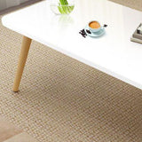 Mesa de cóctel rectangular de madera sólida con 4 patas y tapa de madera