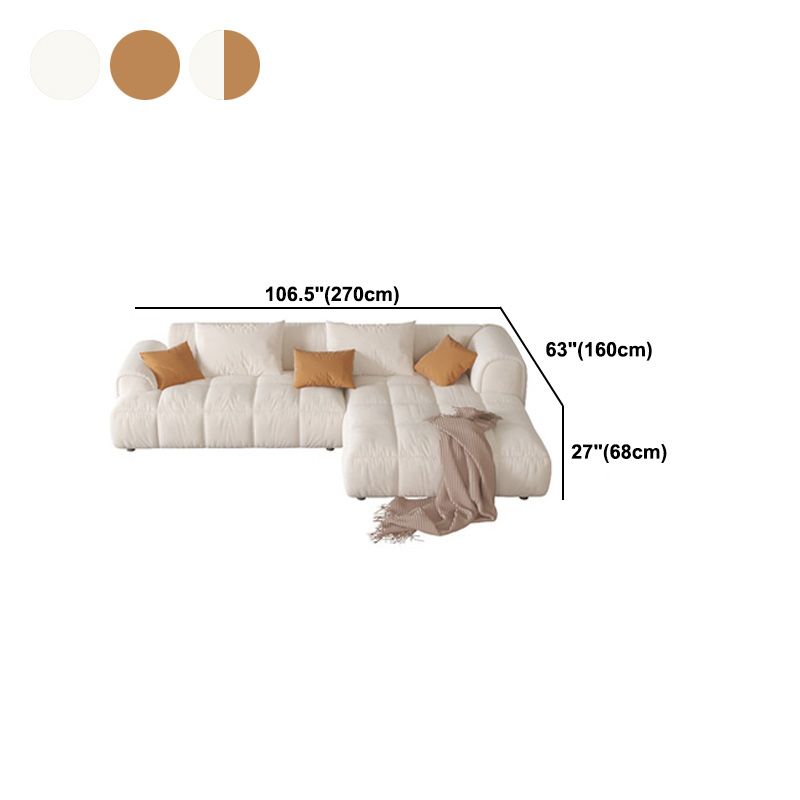 L-Shape Velvet Sectional with Recessed Arm and Pillow Back for Apartment Clearhalo 'furn' 'furn_sectionals' 'Furniture' 'Living Room Furniture' 'Sectionals' 1200x1200_29650669-374a-42dd-a373-60674252fc6e