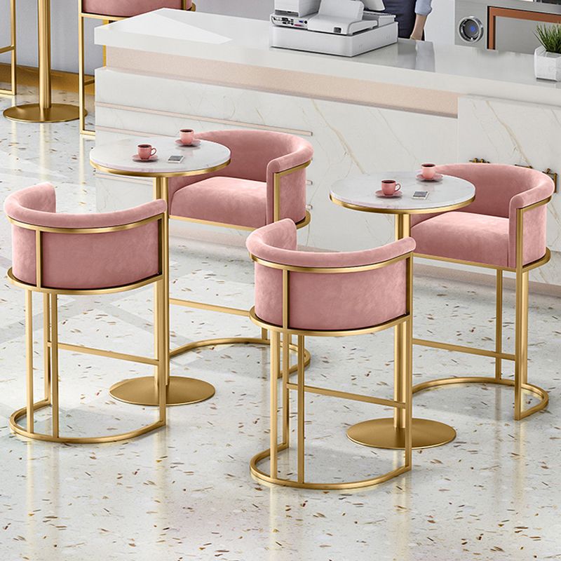 Glam 1/3/5 Pieces Bar Table Set Rectangle Stone Counter Table with High Stools for Kitchen Clearhalo 'Bar Furniture' 'furn' 'furn_home_bar_bar_sets' 'Furniture' 'Home Bars & Bar Sets' 'home_bar_bar_sets' 'Kitchen & Dining Furniture' 1200x1200_2965292b-4996-4d90-8a52-b5437064aaee