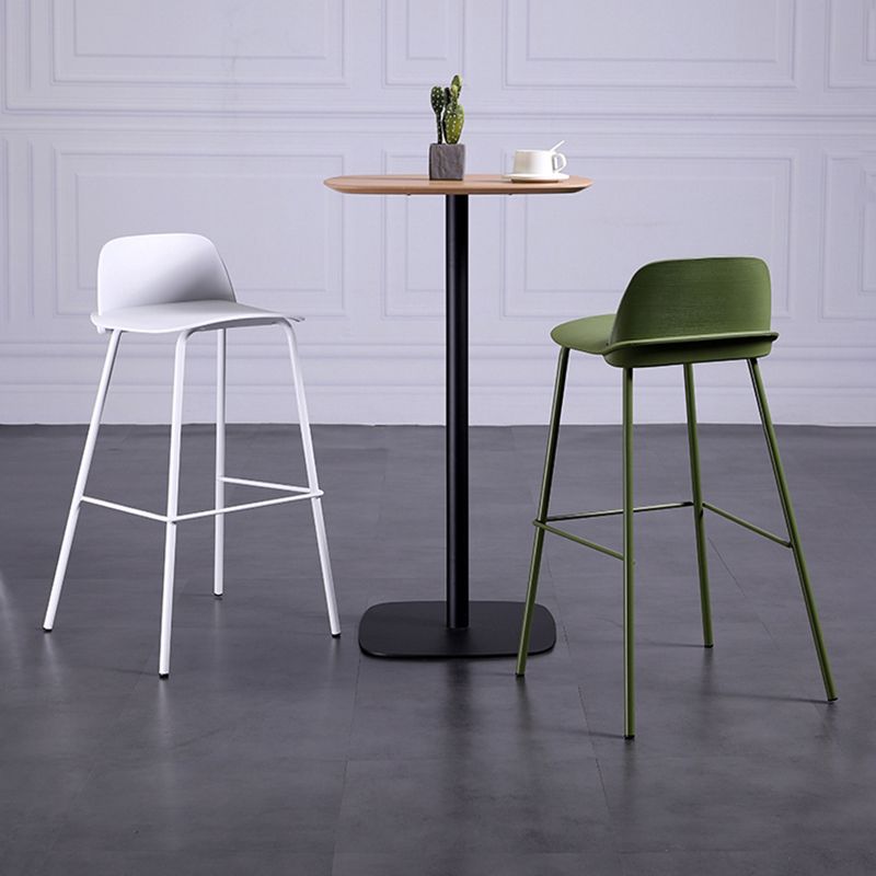 Industrial Style Bar-stool Rectangle PP Seat Counter Stool for Kitchen Bar Clearhalo 'Bar Furniture' 'Bar Stools' 'bar_stools' 'furn' 'furn_bar_stools' 'furniture_bar_stools' 'Kitchen & Dining Furniture' 'kitchen&dining_furn' 'kitchen' 'kitchen_furn' Furniture' 1200x1200_29669cc1-b883-4c8c-b5d4-89679b59733d