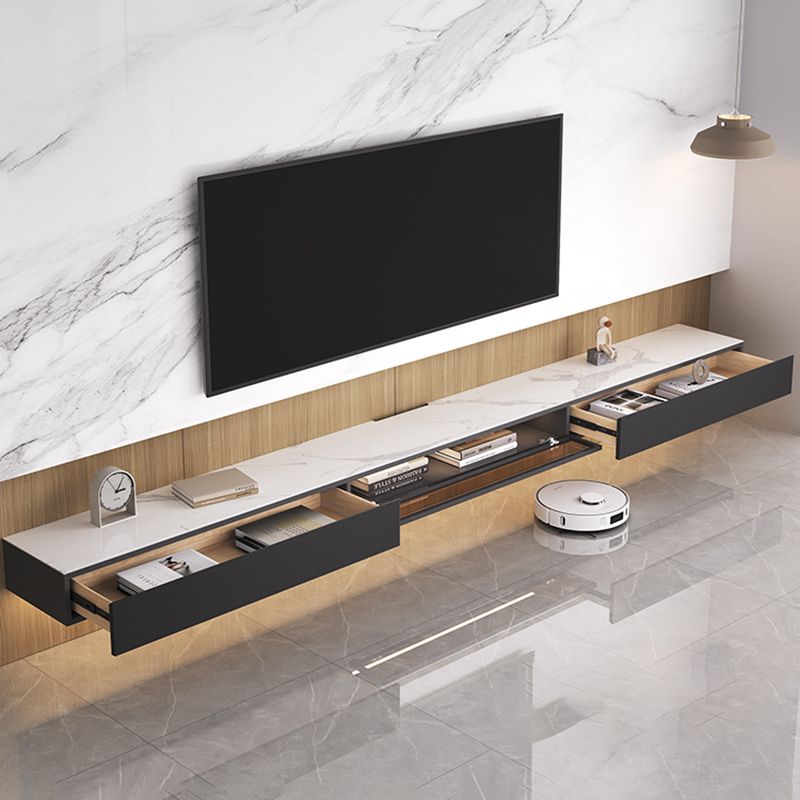 Modern Stone TV Media Stand Wall-mounted TV Console for Living Room Clearhalo 'furn' 'furn_tv_stands_entertainment_centers' 'Furniture' 'Living Room Furniture' 'TV Stands & Entertainment Centers' 'TV Stands & Media Storage Furniture' 'tv_stands_entertainment_centers' 1200x1200_2967c969-d4f8-4f5a-b2c4-aea17ff57fc3