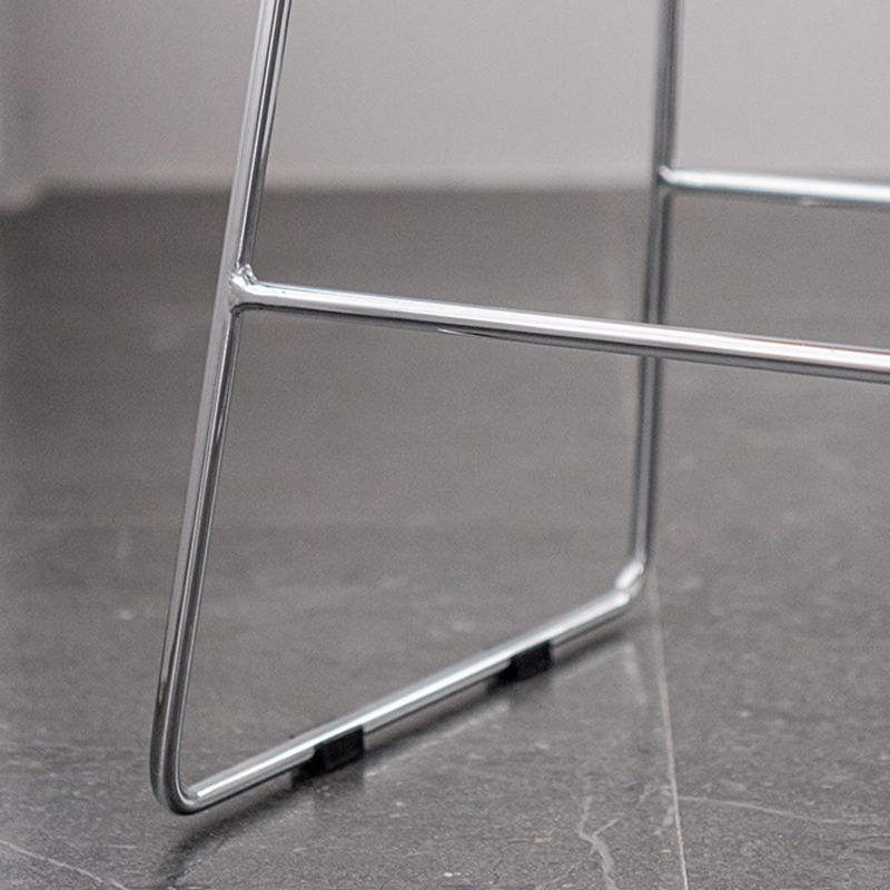 Contemporary Wood and Metal Backless Counter Height Stools for Living Room