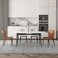 Modern Rectangle Stone Dining Table Set 1/4/5/7 Pieces Dining Set for Home Use Clearhalo 'Dining Room Sets' 'Dining Tables & Seating' 'dining_room_set' 'furn' 'furn_dining_room_set' 'Furniture' 'furniture_dining_room_set' 'Kitchen & Dining Furniture' 1200x1200_2969926f-3cf8-405a-8438-65c39d3c0502