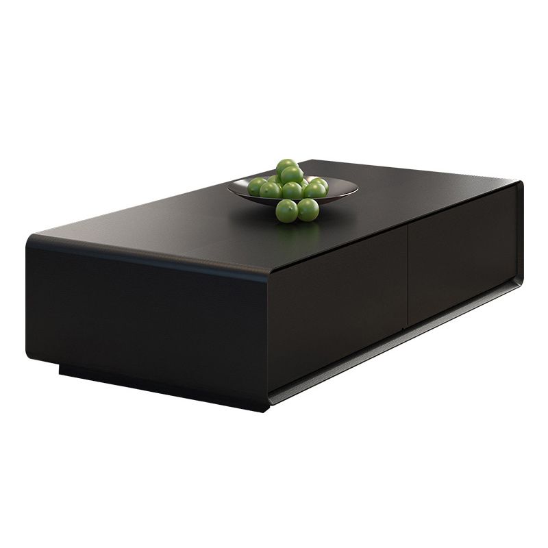 Moderne stijl rechthoekige houten tafel abstracte basis salontafel