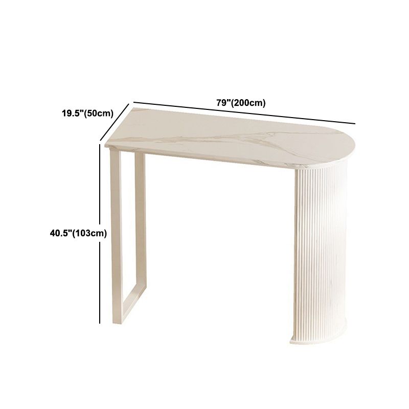 Modern Indoor Bar Height Table Double Pedestal Stone Bistro Accent Dining Table Clearhalo 'Bar Furniture' 'Bar Tables' 'bar_tables' 'furn' 'furn_bar_tables' 'Furniture' 'Kitchen & Dining Furniture' 1200x1200_296da04b-ec6e-49a3-b478-43d22286f9b6