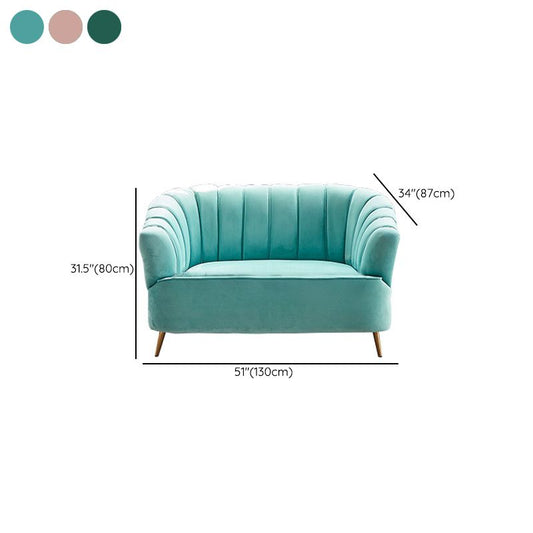 Modern 31.49" H Sewn Pillow Back Slope Arm Sofa for Apartment