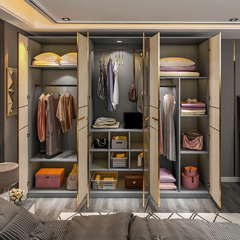 Contemporary Style Wardrobe Wood Wardrobe Closet for Bedroom Clearhalo 'Armoires & Wardrobes' 'armoires_wardrobes' 'Bedroom Furniture' 'furn' 'furn_armoires_wardrobes' 'Furniture' 1200x1200_2970f52f-1ee1-4c98-8f16-466ac7c2b0c5