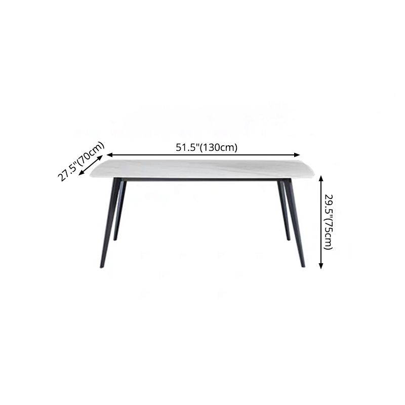Metal Industrial Rectangle Dining Table Sintered Stone Table for Kitchen Clearhalo ' dining_table' 'Dining Tables & Seating' 'Dining Tables' 'furn' 'furn_dining_table' 'Furniture' 'furniture_dining_table' 'Kitchen & Dining Furniture' 'kitchen&dining_furn' 'kitchen' 'kitchen_dining_table' 1200x1200_29715d5d-5319-473e-9b82-e7a9cd1eb8b7