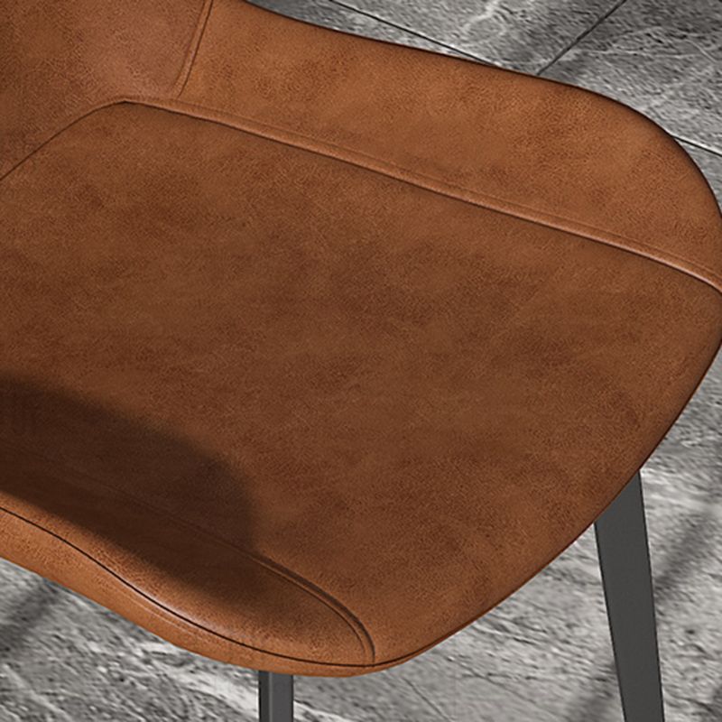 Industrial Style Solid Back Dining Side Chair Leather Dining Chairs for Home Use (Set of 2) Clearhalo ' kitchen&dining_furn' 'Dining Chairs' 'Dining Tables & Seating' 'dining_chair' 'furn' 'furn_dining_chair' 'Furniture' 'furniture_dining_chair' 'Kitchen & Dining Furniture' 'kitchen' 1200x1200_2971a948-1338-4801-891b-01c27a9b7a4a