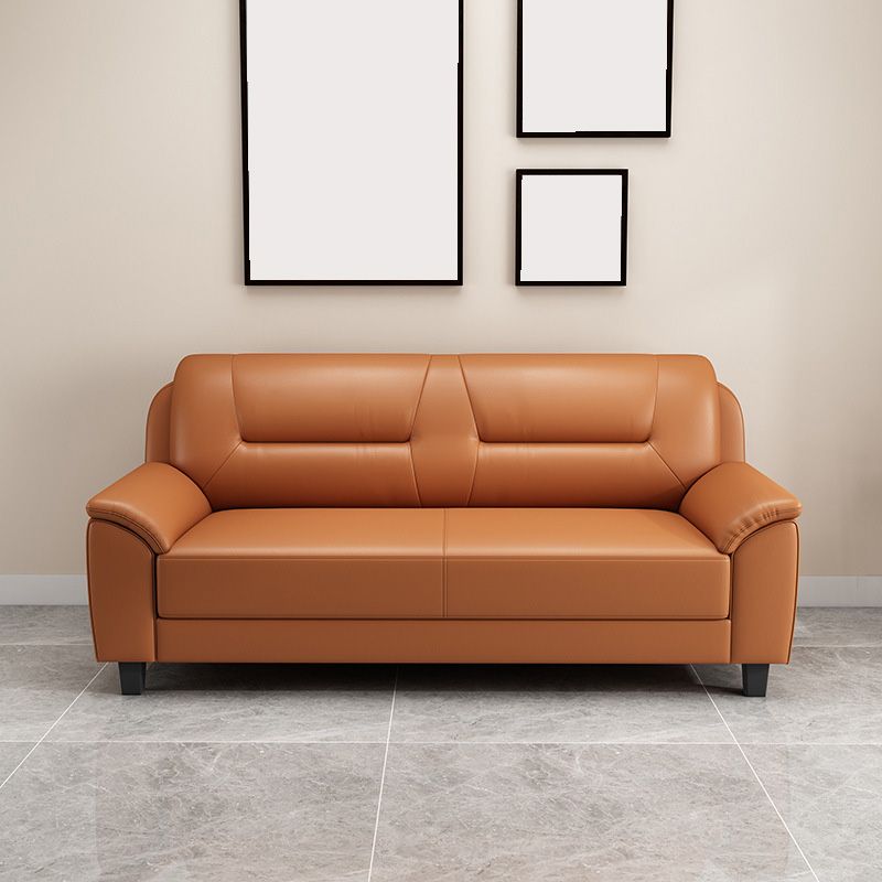 Standard Tight Back Sofa Set Faux Leather Pillow Top Arm Sofa Couch Clearhalo 'Furniture' 'furniture_sofas' 'Living Room Furniture' 'Sofa' 'sofas' 1200x1200_2971d8de-1223-4413-aa87-04aba5285d52