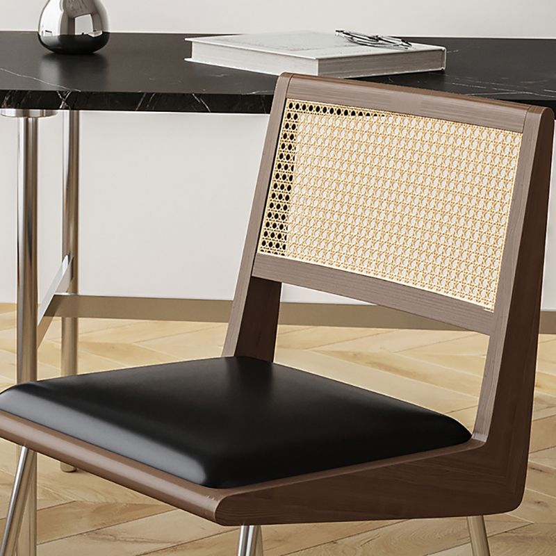 Lederen stoelconferentie stoel eigentijdse armloze mid-back stoel