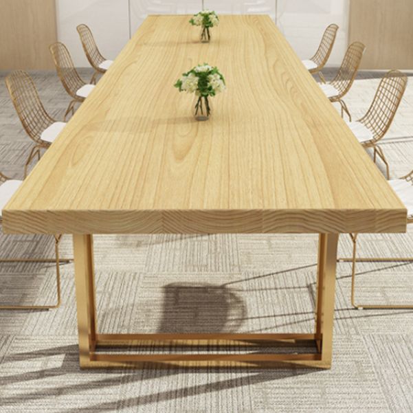 Rectangular Solid Wood Writing Desk Glam Style Sled Base Office Desk Clearhalo 'furn' 'furn_office_desk' 'Furniture' 'Office Desks' 'Office Furniture' 'office_desk' 1200x1200_29768c03-386a-42c6-a5f9-d21f5d261ed8