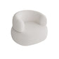 Wool Armless Curved Sofa Contemporary White Sofa with Tight Back