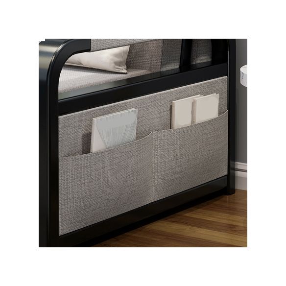 Sofa contemporain de 30 "de large oreiller gris futon inclus canapé-lit de rangement