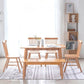 Solid Wood Dining Table Rectangle Contemporary Dining Table with 4 Legs