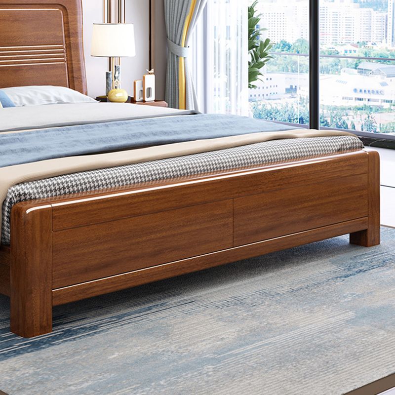 Bois massif traditionnel avec tête de lit pour panneau de panneau rectangulaire