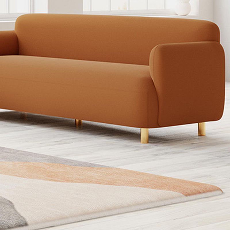 Sofá de cuero falso 27.55 "H Sofá de brazo empotrado para sala de estar