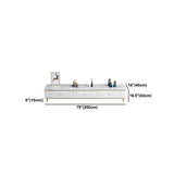 Glam Style TV Stand White Colour Enclosed Storage TV Console with Drawers