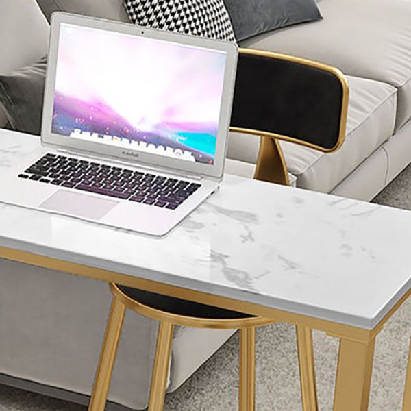 Glam Style 1/2/5 Pieces Faux Marble Bar Table Set Fixed Table Counter Set for Home Use Clearhalo 'Bar Furniture' 'furn' 'furn_home_bar_bar_sets' 'Furniture' 'Home Bars & Bar Sets' 'home_bar_bar_sets' 'Kitchen & Dining Furniture' 1200x1200_297d6dd4-7da2-4e43-aa20-94030ac226d2