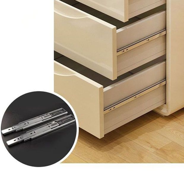 Cómoda cómoda de almacenamiento de madera blanca de 16.0 in de ancho con cajones