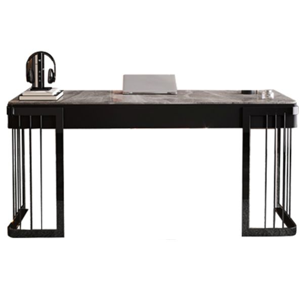 Contemporary Curved Writing Desk Stone Office Desk with Drawer Clearhalo 'Furniture' 'furniture_office_desk' 'Office Desks' 'Office Furniture' 'office_desk' 1200x1200_298216ee-1ccb-44ee-8b4b-26a938fa6f6e