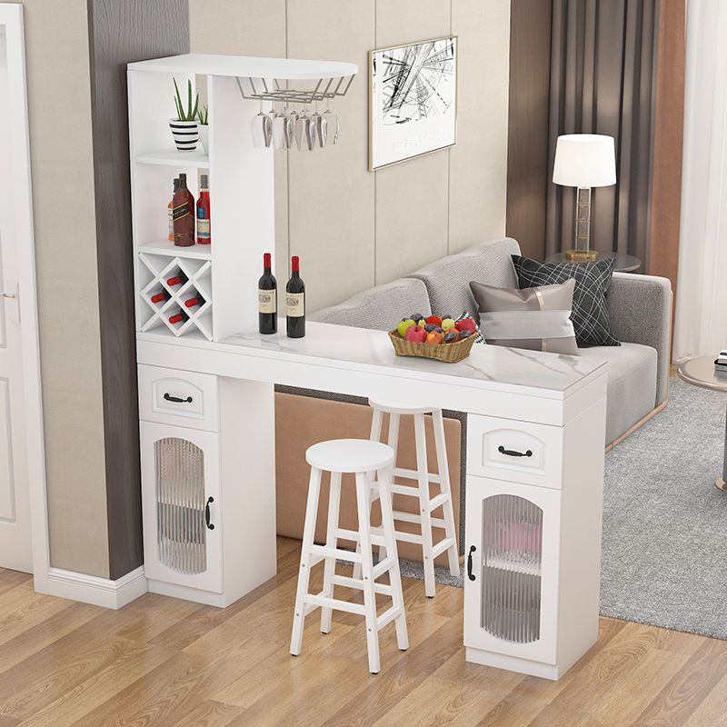 Contemporary Stone Rectangle Bar Height Table for Living Room Clearhalo 'Bar Furniture' 'Bar Tables' 'bar_tables' 'furn' 'furn_bar_tables' 'Furniture' 'Kitchen & Dining Furniture' 1200x1200_298261fa-157e-43a9-a97c-25827585fa0f