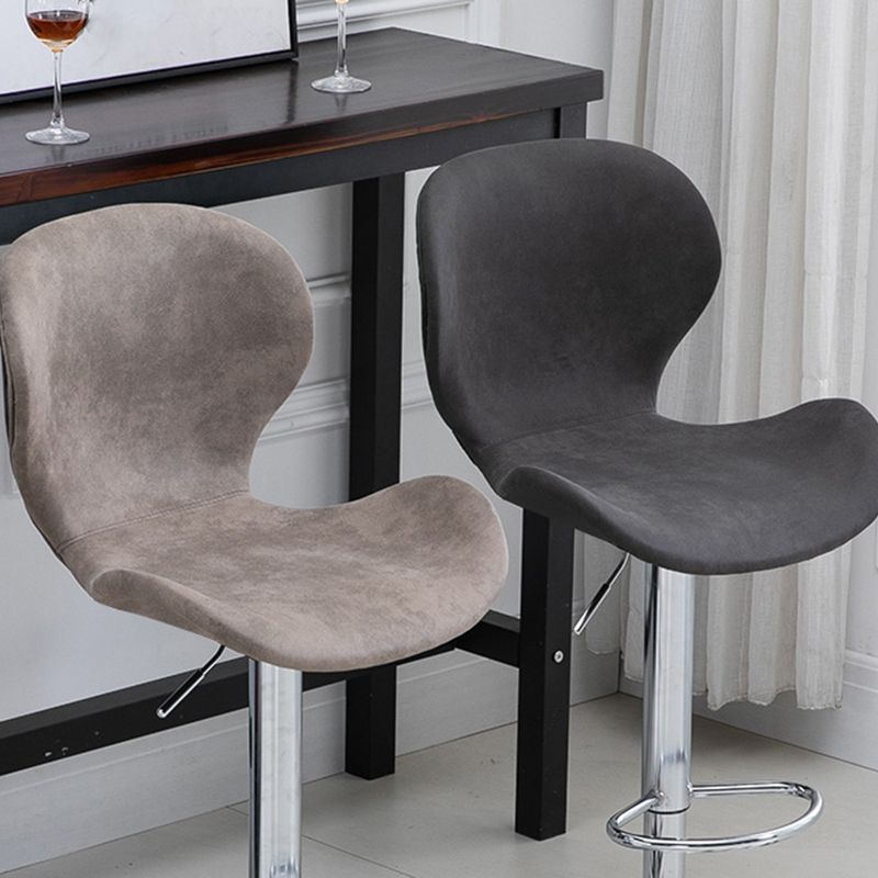 Nordic Indoor Barstool Metal Adjustable Swivel Tall Stool with Upholstered Clearhalo 'Bar Furniture' 'Bar Stools' 'bar_stools' 'furn' 'furn_bar_stools' 'furniture_bar_stools' 'Kitchen & Dining Furniture' 'kitchen&dining_furn' 'kitchen' 'kitchen_furn' Furniture' 1200x1200_298419db-1166-482a-b9df-c9021ec33fb8