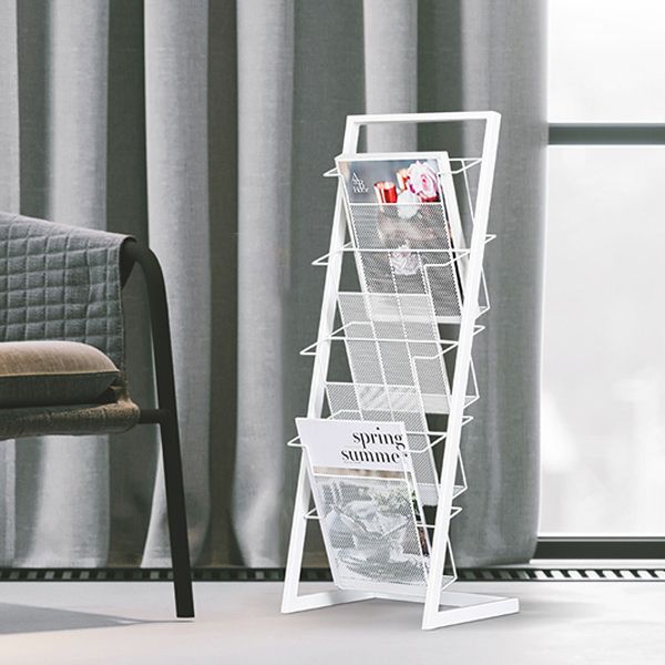 Scandinavian Metal Etagere Bookshelf Iron Open Vertical Bookshelf Clearhalo 'Bookcases' 'furn' 'furn_bookcases' 'Furniture' 'furniture_bookcases' 'kitchen' 'kitchen_bookcases' 'Living Room Furniture' 'Office Furniture' 1200x1200_29854647-3d88-4cbf-b5d2-ad794d01c41f