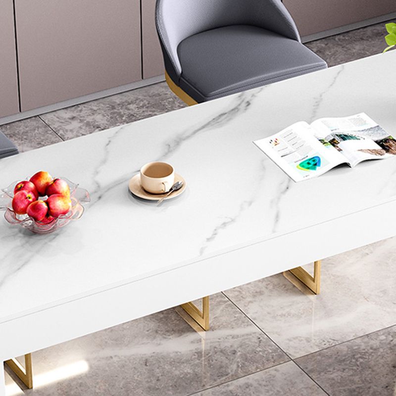 Sintered Stone Bistro Bar Table Rectangle White Bar Table with Storage Clearhalo 'Bar Furniture' 'Bar Tables' 'bar_tables' 'furn' 'furn_bar_tables' 'Furniture' 'Kitchen & Dining Furniture' 1200x1200_29867d41-9556-4cee-b441-e89c20d4c514