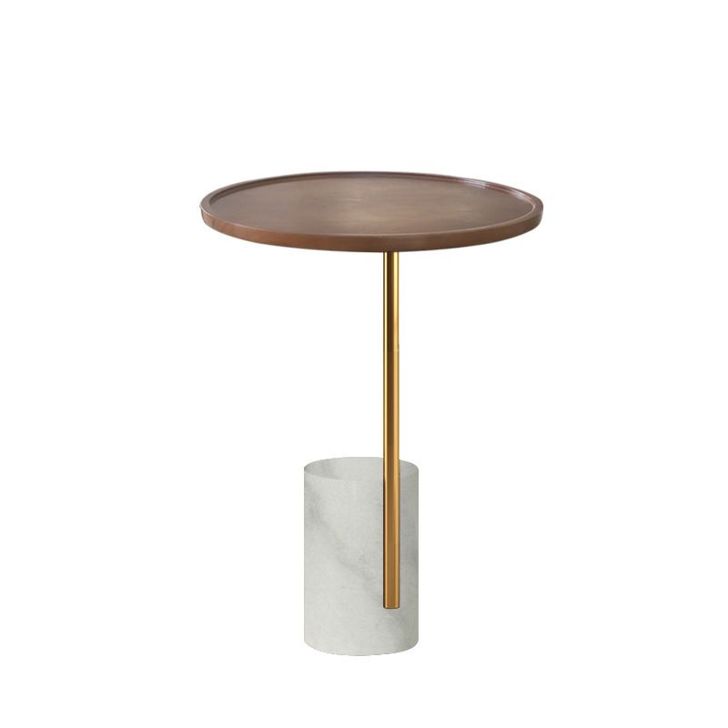 Scandinavian Side Table Marble Pedestal Round Living Room End Table Clearhalo 'Coffee & Accent Tables' 'End & Side Tables' 'end_side_tables' 'furn' 'furn_end_side_tables' 'Furniture' 'Living Room Furniture' 1200x1200_2986d232-af61-414e-9fac-6bc869141334