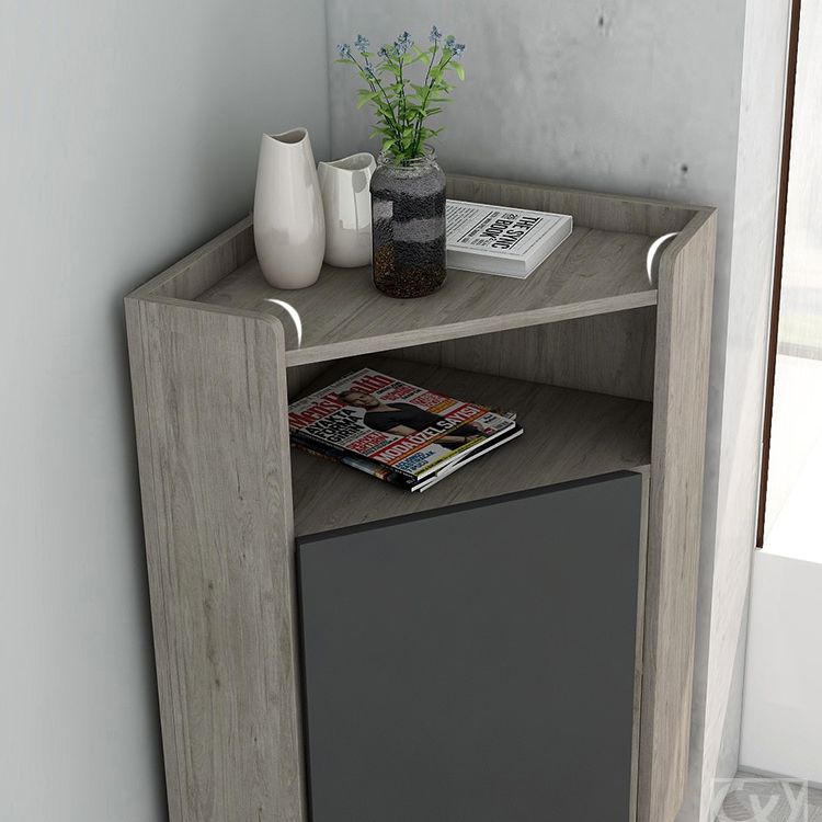 Glam Engineered Wood Buffet Sideboard 39.3"H 1-Door Dining Room Buffet Server Clearhalo 'buffet_sideboard' 'Buffets & Sideboards' 'furn' 'furn_buffet_sideboard' 'Furniture' 'Kitchen & Dining Furniture' 1200x1200_2986fe12-5db3-4676-a0a6-7c81b7526f51