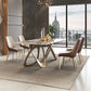 Nórdico 1/3/4/5/8 Piezas Juego de comedor Mesa de comedor de piedra rectangular para comedor